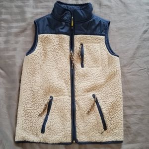 Blue and cream vest